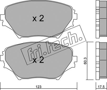 Fri.Tech. 445.0 - Kit de plaquettes de frein, frein à disque cwaw.fr