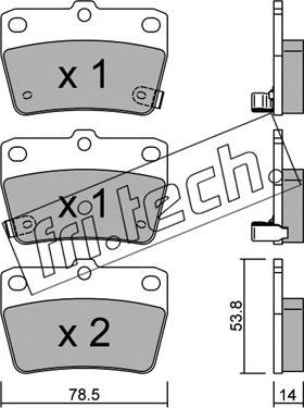 Fri.Tech. 446.0 - Kit de plaquettes de frein, frein à disque cwaw.fr