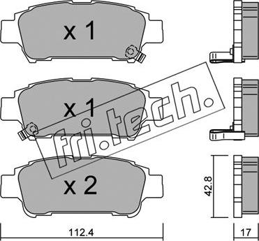 Fri.Tech. 443.0 - Kit de plaquettes de frein, frein à disque cwaw.fr