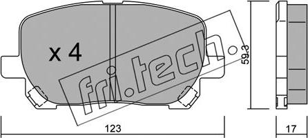 Fri.Tech. 442.0 - Kit de plaquettes de frein, frein à disque cwaw.fr