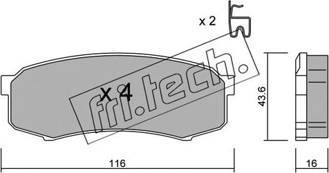 Fri.Tech. 447.0 - Kit de plaquettes de frein, frein à disque cwaw.fr