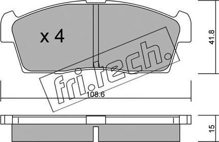 Fri.Tech. 455.0 - Kit de plaquettes de frein, frein à disque cwaw.fr