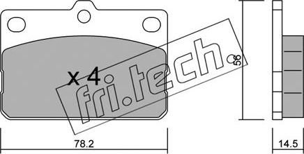 Fri.Tech. 456.0 - Kit de plaquettes de frein, frein à disque cwaw.fr