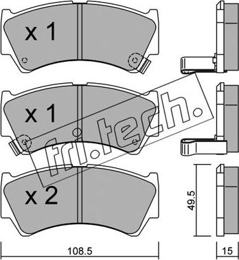 Fri.Tech. 452.0 - Kit de plaquettes de frein, frein à disque cwaw.fr