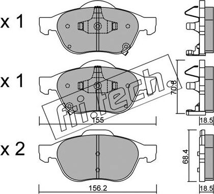 Fri.Tech. 464.0 - Kit de plaquettes de frein, frein à disque cwaw.fr