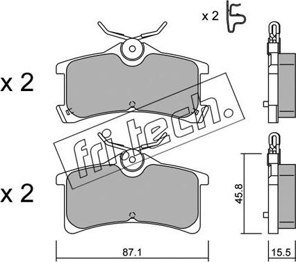 Fri.Tech. 465.0 - Kit de plaquettes de frein, frein à disque cwaw.fr