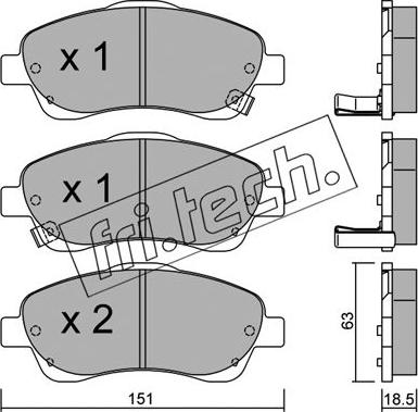 Fri.Tech. 466.0 - Kit de plaquettes de frein, frein à disque cwaw.fr