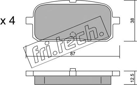 Fri.Tech. 461.0 - Kit de plaquettes de frein, frein à disque cwaw.fr