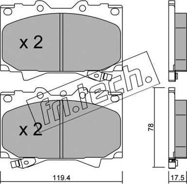 Fri.Tech. 468.0 - Kit de plaquettes de frein, frein à disque cwaw.fr