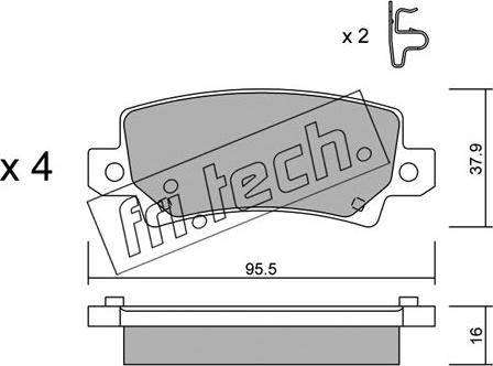 Fri.Tech. 463.0 - Kit de plaquettes de frein, frein à disque cwaw.fr