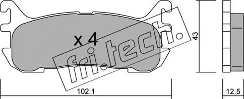 Fri.Tech. 408.0 - Kit de plaquettes de frein, frein à disque cwaw.fr