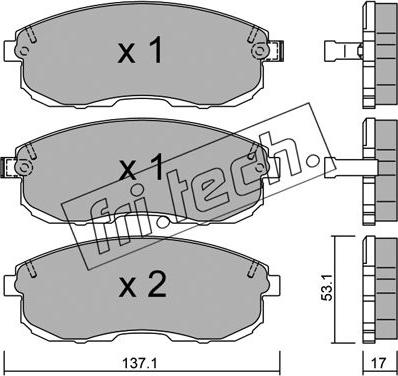 Fri.Tech. 419.0 - Kit de plaquettes de frein, frein à disque cwaw.fr