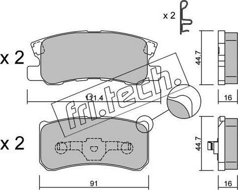 Fri.Tech. 415.1 - Kit de plaquettes de frein, frein à disque cwaw.fr