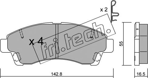 Fri.Tech. 410.0 - Kit de plaquettes de frein, frein à disque cwaw.fr