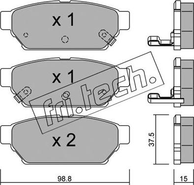 Fri.Tech. 411.0 - Kit de plaquettes de frein, frein à disque cwaw.fr