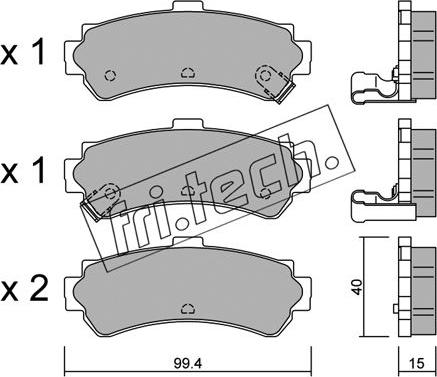 Fri.Tech. 418.0 - Kit de plaquettes de frein, frein à disque cwaw.fr