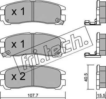 Fri.Tech. 413.0 - Kit de plaquettes de frein, frein à disque cwaw.fr