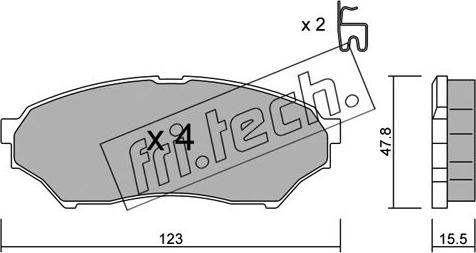 Fri.Tech. 412.0 - Kit de plaquettes de frein, frein à disque cwaw.fr