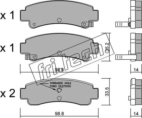 Fri.Tech. 417.0 - Kit de plaquettes de frein, frein à disque cwaw.fr