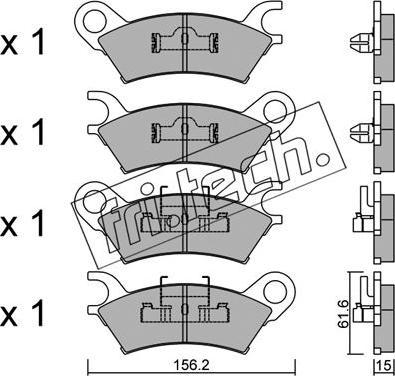 Fri.Tech. 485.0 - Kit de plaquettes de frein, frein à disque cwaw.fr