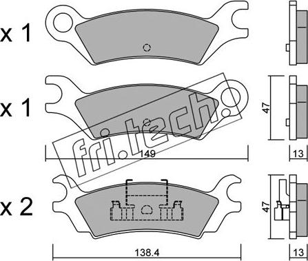 Fri.Tech. 486.0 - Kit de plaquettes de frein, frein à disque cwaw.fr