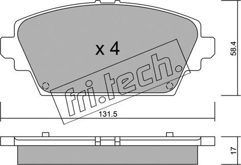 Fri.Tech. 480.0 - Kit de plaquettes de frein, frein à disque cwaw.fr