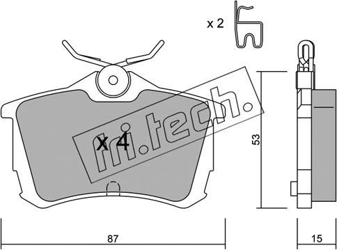 Fri.Tech. 481.0 - Kit de plaquettes de frein, frein à disque cwaw.fr