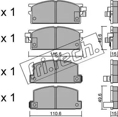 Fri.Tech. 482.0 - Kit de plaquettes de frein, frein à disque cwaw.fr