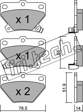 Fri.Tech. 439.0 - Kit de plaquettes de frein, frein à disque cwaw.fr