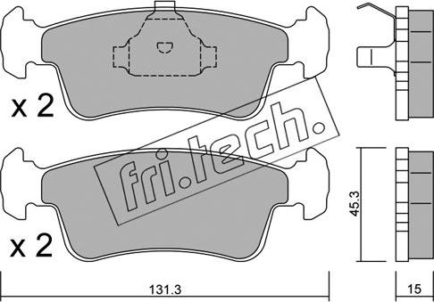 Fri.Tech. 435.0 - Kit de plaquettes de frein, frein à disque cwaw.fr