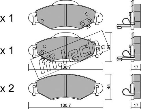 Fri.Tech. 436.0 - Kit de plaquettes de frein, frein à disque cwaw.fr