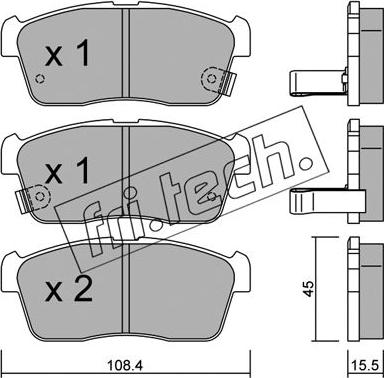 Fri.Tech. 430.0 - Kit de plaquettes de frein, frein à disque cwaw.fr