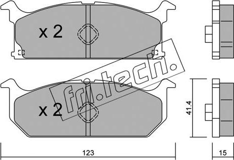 Fri.Tech. 431.0 - Kit de plaquettes de frein, frein à disque cwaw.fr