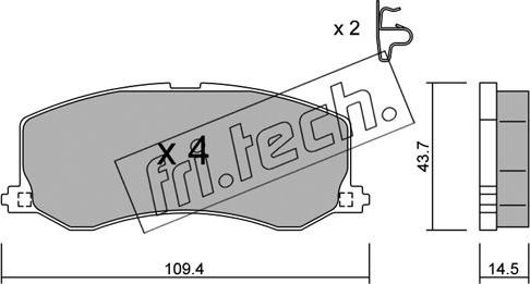 Fri.Tech. 432.0 - Kit de plaquettes de frein, frein à disque cwaw.fr