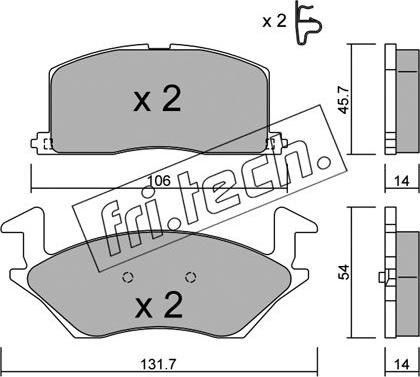 Fri.Tech. 437.0 - Kit de plaquettes de frein, frein à disque cwaw.fr