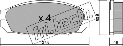 Fri.Tech. 424.0 - Kit de plaquettes de frein, frein à disque cwaw.fr