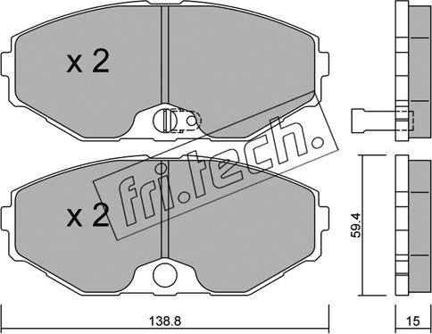 Fri.Tech. 420.0 - Kit de plaquettes de frein, frein à disque cwaw.fr