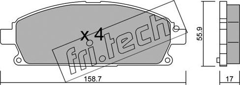 Fri.Tech. 421.0 - Kit de plaquettes de frein, frein à disque cwaw.fr