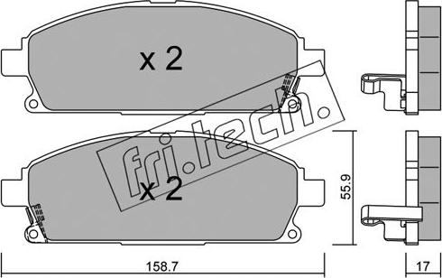 Fri.Tech. 421.1 - Kit de plaquettes de frein, frein à disque cwaw.fr