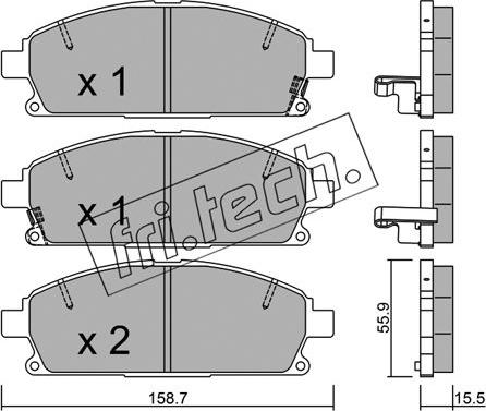 Fri.Tech. 421.2 - Kit de plaquettes de frein, frein à disque cwaw.fr