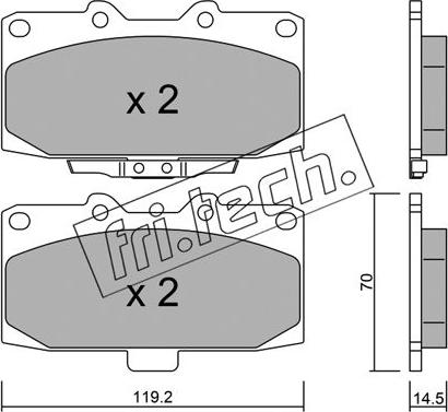 Fri.Tech. 428.0 - Kit de plaquettes de frein, frein à disque cwaw.fr