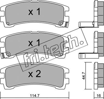 Fri.Tech. 423.0 - Kit de plaquettes de frein, frein à disque cwaw.fr