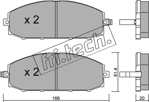 Fri.Tech. 422.0 - Kit de plaquettes de frein, frein à disque cwaw.fr