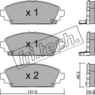 Fri.Tech. 479.0 - Kit de plaquettes de frein, frein à disque cwaw.fr