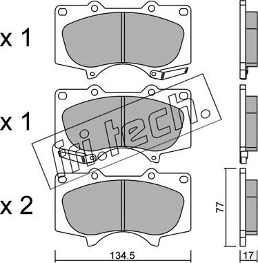 Fri.Tech. 470.0 - Kit de plaquettes de frein, frein à disque cwaw.fr