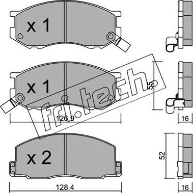 Fri.Tech. 471.0 - Kit de plaquettes de frein, frein à disque cwaw.fr