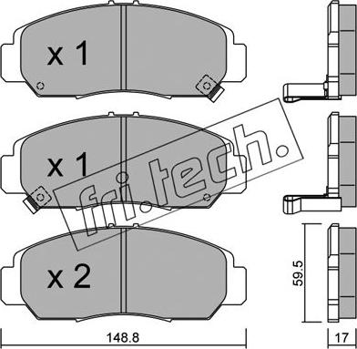 Fri.Tech. 478.0 - Kit de plaquettes de frein, frein à disque cwaw.fr