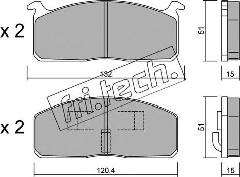 Fri.Tech. 473.0 - Kit de plaquettes de frein, frein à disque cwaw.fr