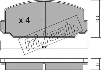 Fri.Tech. 477.0 - Kit de plaquettes de frein, frein à disque cwaw.fr