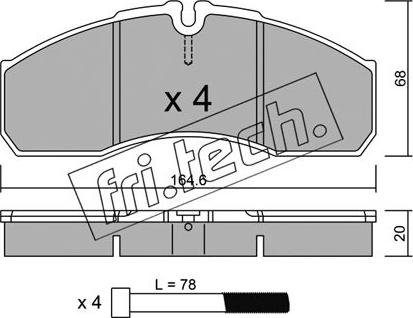 Fri.Tech. 594.5 - Kit de plaquettes de frein, frein à disque cwaw.fr